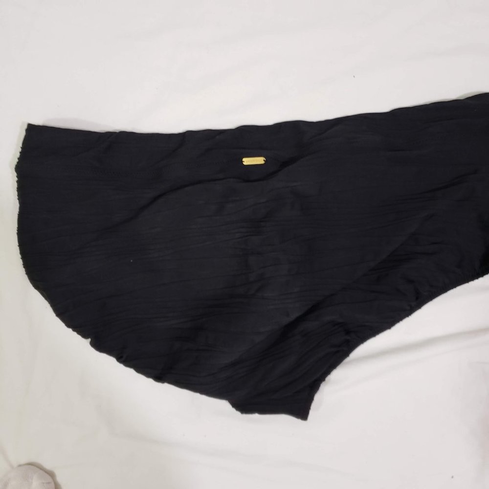 Women's Lands End Swim Suit Bottom Size 26W Black Textured High Rise